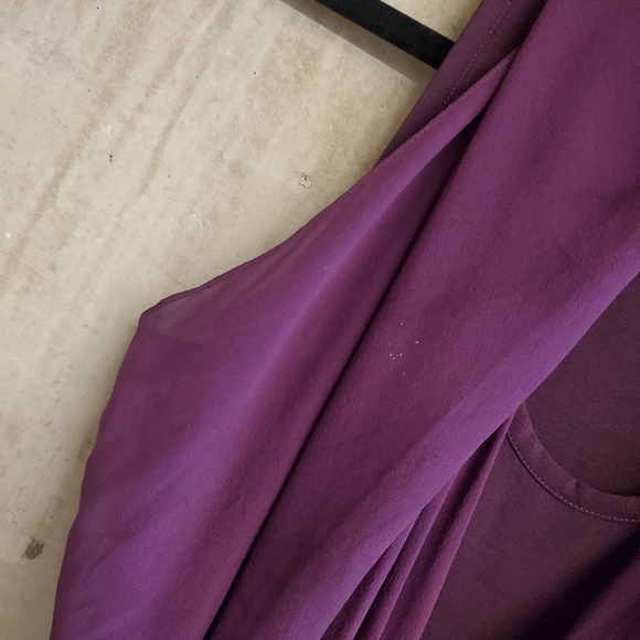 Marciano Sleeveless Silk Lining Blouse / Plum / Size XS - Picture 4 of 6